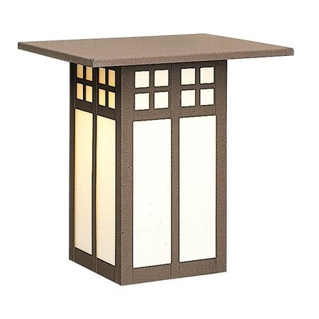 Arroyo Craftsman 9" Glasgow Flush Wall Mount, Antique Copper, Gold White Iridescent Glass GW-9TN-AC